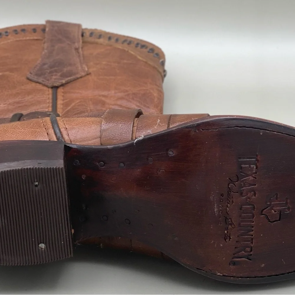 Texas Country Women’s Brown Leather Western Cowboy Boots Pointed Toe Size 7 - Picture 5 of 16